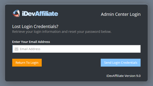 idevaffiliate forgot password